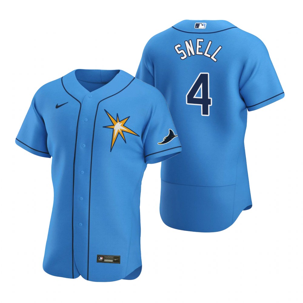 Tampa Bay Rays 4 Blake Snell Men Nike Light Blue Alternate 2020 Authentic Team MLB Jersey